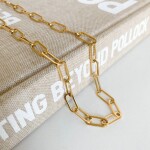ELENYS Grande Chain – pozlacený náhrdelník 18K žluté zlato Délka: 39+6 cm / max. 45 cm