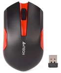 A4tech G3-200N-1 červená / Bezdrátová optická myš / 1000 DPI / 2,4 GHz / V-Track / 3 tlačítka / Baterie 1x AA (A4TMYS46038)