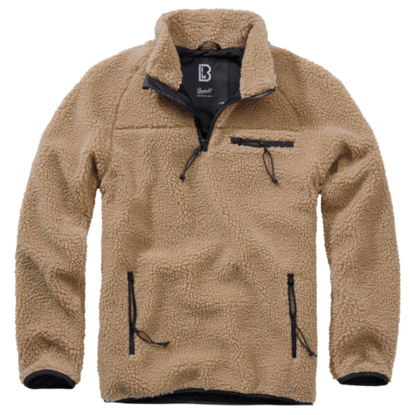 Brandit Svetr Teddyfleece Troyer camel XXL