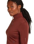 Dámská merino mikina ICEBREAKER Wmns 260 Quantum IV LS Zip, Port/Cedar Wood velikost: XS
