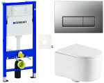 Závěsný WC set Geberit do lehkých stěn / předstěnová SAT SIKOGESTOR72D50 SIKOGESTOR72D50