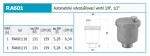 NOVASERVIS - Automatický odvzdušňovací ventil 3/8" RA601/10