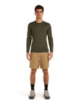 ICEBREAKER Mens 200 Oasis LS Crewe, Dark Loden velikost: S