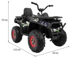 Mamido Dětská elektrická čtyřkolka ATV Desert 4x4 maskáčová