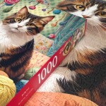 Puzzle Cherry Pazzi 1000 dílků - Knitty Cat (Kočka v přízi)