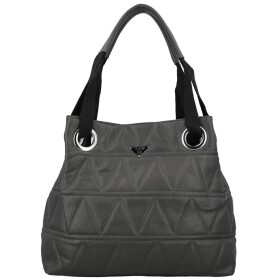 Trendy dámská koženková kabelka do ruky Einari, tmavě šedá