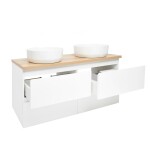 Koupelnová skříňka s umyvadlem SAT B-Way 119x50x45 cm bílá lesk BWAY2120WDOAKU2 BWAY2120WDOAKU2