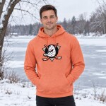 Pánská mikina Anaheim Ducks Antigua Cloud Pullover Hoodie - Heather Orange Velikost: M