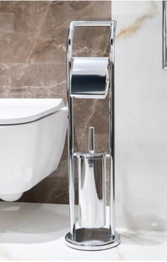 OLSEN SPA - WC štětka + držák papíru, pochromovaný kov KD02070139