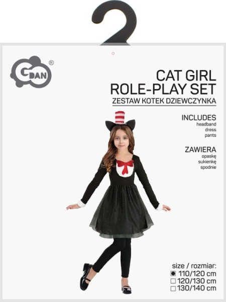 Kostým Černá kočička 110/120 cm