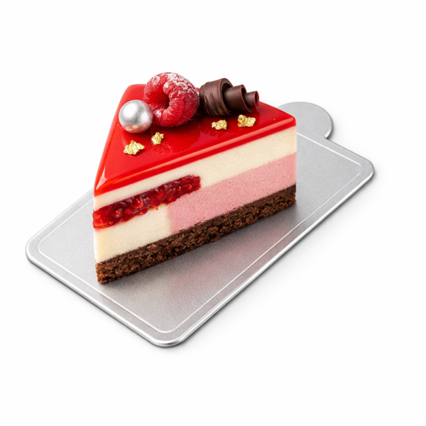 Cake star Podložka pod minidezerty stříbrná obdelník 10x6 cm