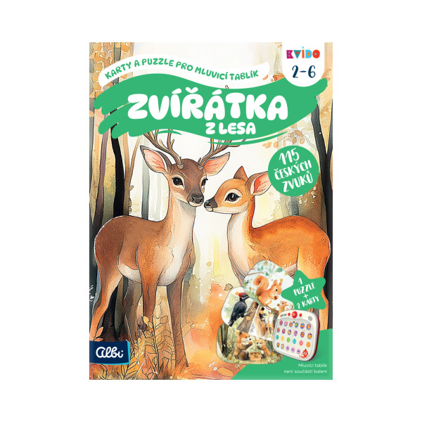 Kvído - Karty a puzzle pro mluvicí tablík: Zvířátka z lesa - Albi