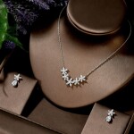 Souprava šperků Swarovski Elements Jasmine, Bílá/čirá 45 cm + 8 cm (prodloužení)