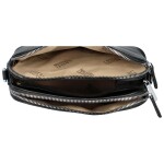 Pevná malá dámská koženková crossbody Rompo, černá