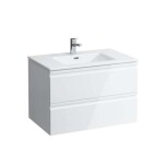 Laufen - Pro S Skříňka s umyvadlem, 80x50 cm, 2 zásuvky, lesklá bílá H8619634751041