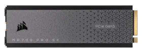 Corsair MP700 PRO SE with air cooler 4 TB černá / M.2 2280 SSD / PCIe 5.0 / R: 12400MBps / W: 11800MBps / 5y (CSSD-F4000GBMP700PROS)
