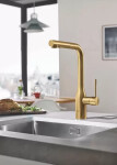 GROHE - Essence Dřezová baterie s výsuvnou sprškou, kartáčovaný Cool Sunrise 30270GN0