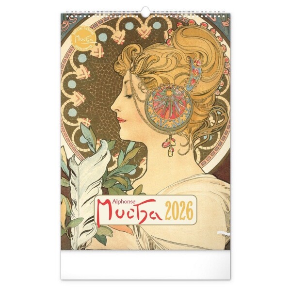 Kalendář 2026 nástěnný: Alfons Mucha, 33 x 46 cm