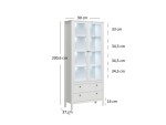 ARTEN (NANO Systems s.r.o.) Vysoká vitrína OLE-2W2S (Bílá)