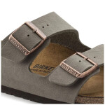 Dámské/pánské žabky Birkenstock Arizona Birko-Flor Nubuck Stone Regular Wide Grey (0151211) 48