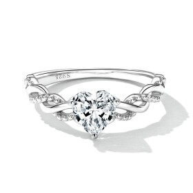 Zásnubní stříbrný prsten Rachel, stříbro 925/1000, Stříbrná
