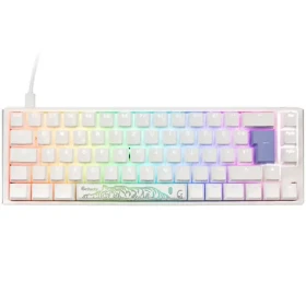 Ducky One 3 Classic Cherry MX-Clear bílá / herní klávesnice / podsvícená / mechanická / drátová USB-C / DE (DKON2167ST-WDEPDPWWWSC1)