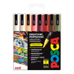 Posca sada popisovačů PC-3M, AUTUMN, 0,9 - 1,3 mm, mix zemitých tónů (8 ks)