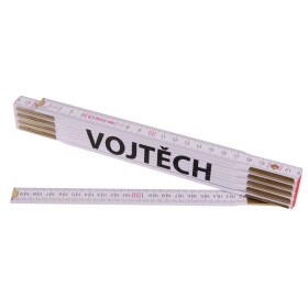 Metr skládací, 2m, dřevěný, PROFI, "VOJTĚCH"