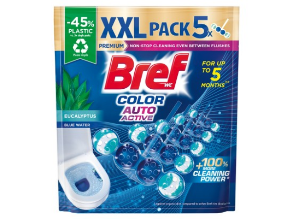 Bref Color Active Eucalyptus Tuhý WC blok 5 x 50 g