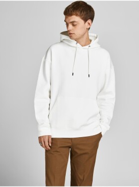 Bílá pánská basic mikina s kapucí Jack & Jones Star - Pánské