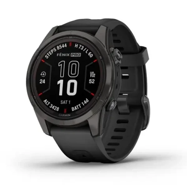Garmin fenix 7S Pro Solar Sapphire Edition šedá / Chytré hodinky / 1.2" / GPS / BT / ANT+ / Wi-Fi / 10 ATM (010-02776-11)