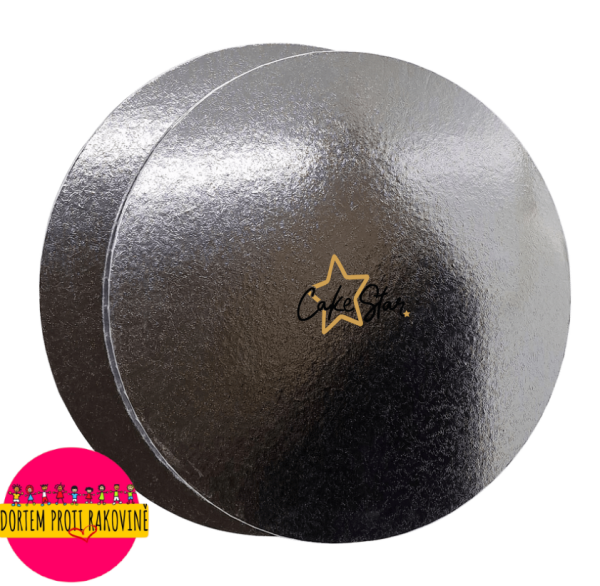 Cake Star MDF podložka zpevněná stříbrná grape 33cm 13"