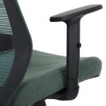 Židle kancelářská, zelená MESH síťovina, zelená látka, plastový kříž, synchronní mechanismus, kolečka pro tvrdé povrchy
