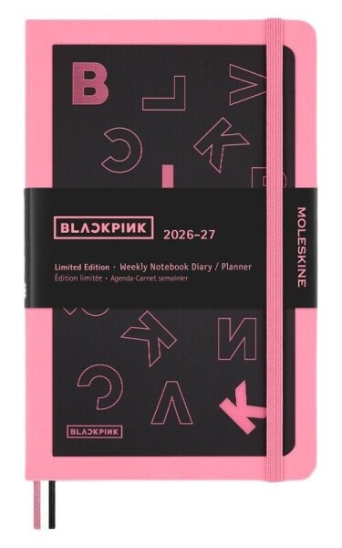 18měsíční diář Moleskine Blackpink 2026-2027 - tvrdé desky, L, týdenní