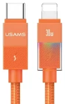 USAMS U93 oranžová / Datový kabel / USB-C - Lightning / 30W PD / 1,2 m (SJ776USB02)