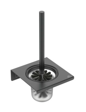IDEAL STANDARD - ALU+ WC štětka nástěnná s držákem, matné sklo/hedvábná černá BD593XG