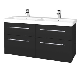 Dřevojas - Umyvadlová skříňka Q MAX SZZ4 120 - N03 Graphite / Úchytka T02 / N03 Graphite 332310B