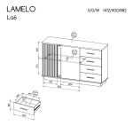 Komoda Lamelo LA6