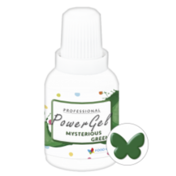 Food Colours Gelová barva PowerGel Mysterious Green Tmavě Zelená 20g