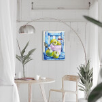 Antistresové omalovánky TSvetnoy TSvetnoy, LG128e, Diamond painting - diamantové malování, 40 x 50 cm, Zelená jablka