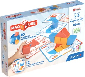 Geomag Magicube Blocks&Cards 16 dílků - Golden Bear