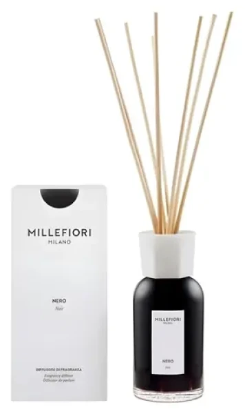 Millefiori Milano Nero černá 250 ml / Vonné tyčinky (77DDNR)
