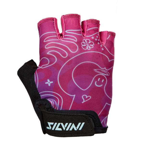 Dětské cyklo rukavice Silvini Punta CA1438 black-fuchsia