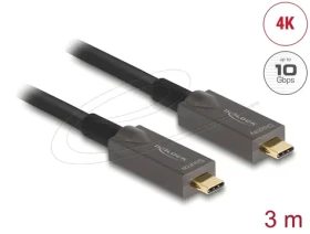 DeLock Aktivní optický kabel USB-C na USB-C 3 m / 4K Video / Data / PD (84144)
