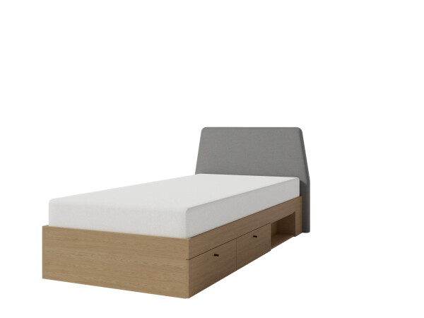 Postel Alessio AE12 - 90x200 cm Barva korpusu + barva dveří: Eukaliptus / Dub Baltic Dune