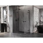 MEXEN/S - Lunar L Duo sprchový kout dveře křídlové 95 x 90, transparent, černá 834L-095L-090P-70-00
