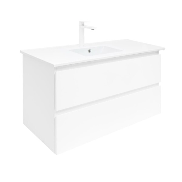 Koupelnová skříňka s umyvadlem SAT B-Way 99x50x45 cm bílá lesk BWAY2100WU4B2 BWAY2100WU4B2