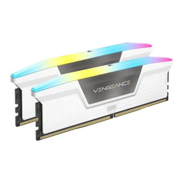 Corsair Vengeance RGB 32GB (2x16GB) 6400MHz bílá / DDR5 / PC5-51200 / CL36-48-48-104 / 1.35V (CMH32GX5M2B6400Z36W)