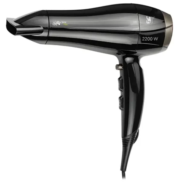 Lafe Sleek Shine Ionic Pro černá / Fén na vlasy / 2200 W / ionizace / difuzér / koncentrátor (LAFSUS47061)