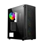Gembird Fornax 400X černá / Herní počítačová skříň / Midi Tower / tvrzené sklo / RGB (CCC-FC-400X)